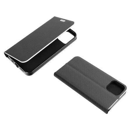 Kabura LUNA Book Carbon do IPHONE 15 Pro czarny
