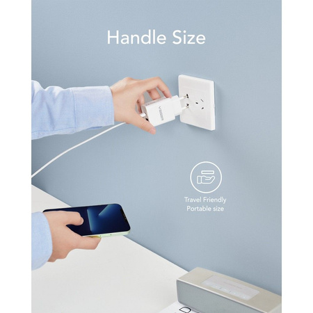 VEGER ładowarka sieciowa USB A + Typ C PD QC3.0 3A 30W VLS302U biała