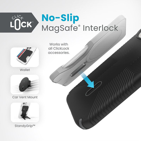 Speck Presidio2 Grip ClickLock & MagSafe - Etui iPhone 16e / iPhone 15 / iPhone 14 / iPhone 13 (Black)