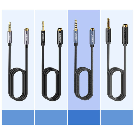 Ugreen adapter cable extension AUX mini jack 3.5 mm 2m blue (AV118)