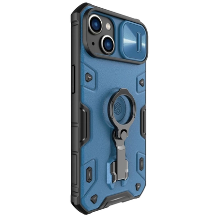 Nillkin CamShield Armor Pro Case iPhone 14 Plus gepanzerte Abdeckung mit Kameraabdeckungsringständer blau