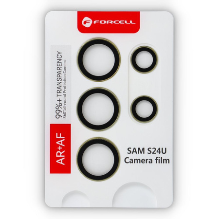 Szkło hartowane Forcell Premium do aparatu - do Samsung Galaxy S24 Ultra Żółty