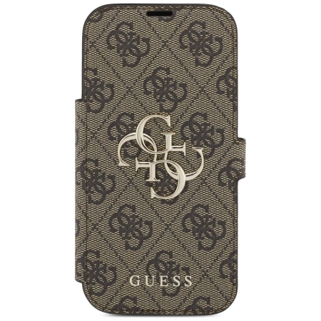 Guess Book 4G Metal Logo Case für iPhone 17 Pro - Braun