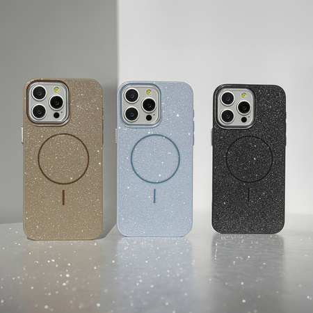 Nakładka Glitter Thin Mag do iPhone 16e czarna