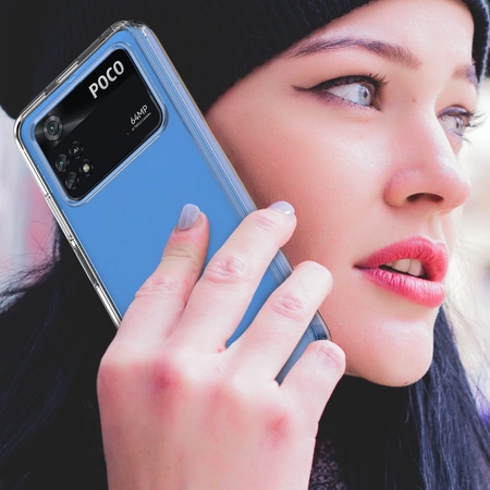 Outer Space Case für Xiaomi Poco M4 Pro Cover mit flexiblem Rahmen blau