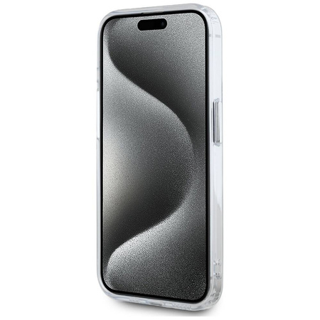 Oryginalne Etui IPHONE 15 PRO Karl Lagerfeld Hardcase IML Metal Karl Head MagSafe białe