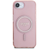 Guess IML Glitter Circle MagSafe - Etui do iPhone 16e (różowy)