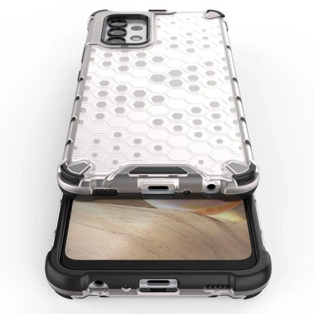 Honeycomb Panzerhülle mit Gelrahmen für Samsung Galaxy A03s (166,5) schwarz