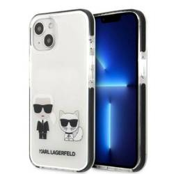 Original Handyhülle IPHONE 13 MINI Karl Lagerfeld Hardcase Karl&Choupette weiß