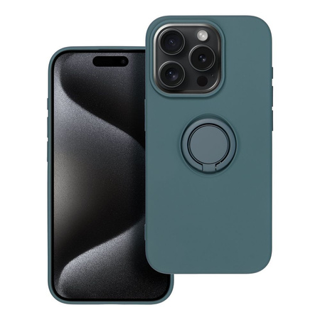 Futerał SILICONE RING do IPHONE 15 PRO zielony