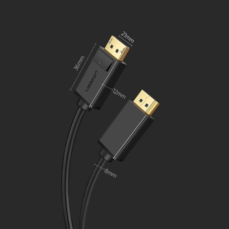 Ugreen kabel przewód DisplayPort 1.2 4K 3 m czarny (DP102 10212)