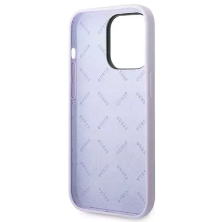Guess Silicone Vintage - Etui iPhone 14 Pro Max (fioletowy)