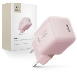 TECH-PROTECT NCM25 1-PORT NETWORK CHARGER PD 25W BABY PINK