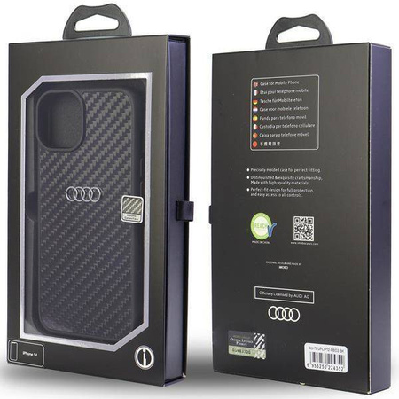 Audi Carbon Fiber iPhone 12/12 Pro 6.1" czarny/black hardcase AU-TPUPCIP12P-R8/D2-BK