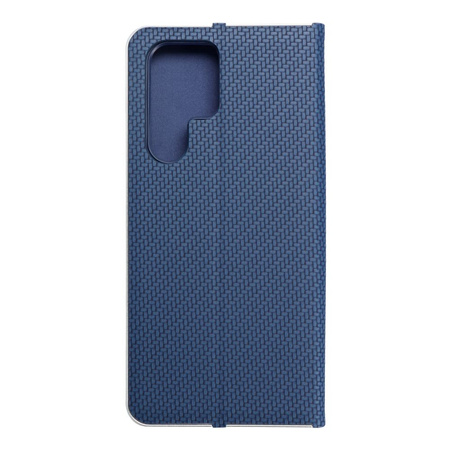 Kabura LUNA Book Carbon do SAMSUNG S22 Ultra niebieski
