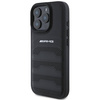 Original Handyhülle IPHONE 16 PRO MAX Mercedes AMG Hardcase Leather Debossed Lines Black Logo (AMHCP16XGSEBK) schwarz