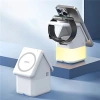 Duzzona W20 15W 4in1 induktives Ladegerät für iPhone / AirPods / Apple Watch mit Nachtlampe - Weiß