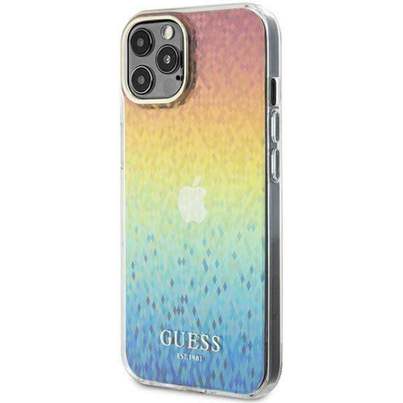 Guess nakładka do iPhone 12 / 12 Pro 6,1&quot; GUHCP12MHDECMI HC IML FACETED MIRROR DISCO IRIDESCENT