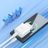 Dudao A20EU USB-A 18W Wandladegerät – Weiß + USB-A – USB-C-Kabel