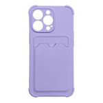 Card Armor Case cover for iPhone 12 Pro card wallet Air Bag armored housing purple