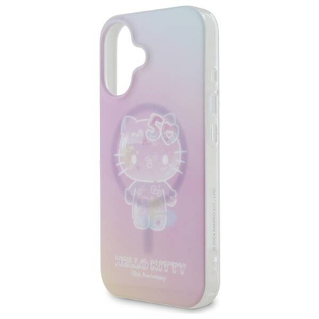 Original Handyhülle IPHONE 16 Hello Kitty Hardcase IML 50TH Anniversary MagSafe (HKHMP16SH50AP) rosa