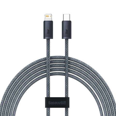 Baseus kabel do iPhone USB Typ C - Lightning 2m, Power Delivery 20W szary (CALD000116)