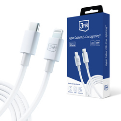 3MK KABEL HYPER USB-C/LIGHTNING 20W 1,2m biały