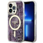 Guess GUHMP14LHLEOPWP iPhone 14 Pro 6.1" różowy/pink hardcase Leopard MagSafe