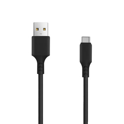 Kabel USB Setty 1m 2A typ C czarny