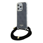 Guess nakładka do iPhone 15 Pro 6,1" GUHCP15LHC4SEK HC CROSSBODY CORD 4G PRINT czarna