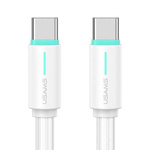 USAMS Kabel USB-C/USB-C 1m SJ734 biały/white YU Series SJ734USB02 (US-SJ734)