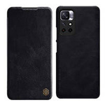 Nillkin Qin Case etui do Xiaomi Poco M4 Pro 5G osłona na aparat kabura pokrowiec obudowa z klapką czarny