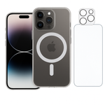 Etui do iPhone 14 Pro Magsafe + Szkło na ekran + szkło na aparat