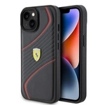 Etui Ferrari Twist Metal Logo do iPhone 15 - czarne