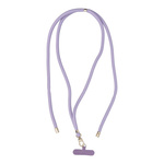 Zawieszka SWING (8mm) do telefonu z regulacją długości / długość sznura 165cm (max 82,5cm w pętli) / na ramię lub szyję - purpurowy