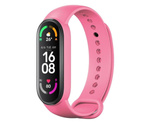 Pasek / opaska silikonowa do smart band Xiaomi Mi Band 5 / 6 / 7 różowa (37)