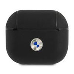 BMW BMA3SSLBK AirPods 3 cover czarny/black Geniune Leather Silver Logo