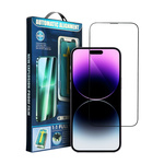 5D Full Glue Tempered Glass - do iPhone 15 Pro czarny + aplikator