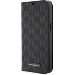 Karl Lagerfeld KLBKP14LSAKLHPK iPhone 14 Pro 6.1" bookcase czarny/black Saffiano Monogram