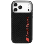 Etui Audi R8 Carbon Fiber MagSafe do iPhone 17 Pro Max - czarne