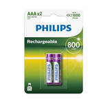 BATERIA PHILIPS AAA LR03 BLISTER 2SZT AKUMULATOR 800mAh Phil-R03B2A80/10