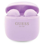 Guess słuchawki Bluetooth GUTWST26PSU TWS + stacja dokująca fioletowy/purple Classic EST Logo