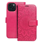 Kabura MEZZO Book do IPHONE 15 mandala magenta