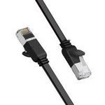 Ugreen płaski kabel przewód internetowy sieciowy Ethernet patchcord RJ45 Cat 6 UTP 1000 Mbps 0,5 m czarny (50183)