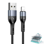 Kabel 2A 1m USB - Lightning Usams U55 SJ448ZJ01 (US-SJ448) SJ448USBSG01 czarny