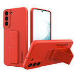 Wozinsky Kickstand Case silikonowe etui z podstawką etui Samsung Galaxy S22+ czerwone