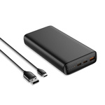Bateria zewnętrzna (Powerbank) VEGER T100 - 20 000mAh LCD Quick Charge PD 100W czarny (np do laptopa) (W2032C-100)