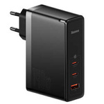 Ładowarka sieciowa Baseus GaN5 Pro 2xUSB-C + USB, 140W (czarna)