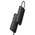 Baseus Lite Series wielofunkcyjny HUB USB Typ C - 2 x USB 3.0 / USB Typ C PD / HDMI 1,4 / SD/TF czarny (WKQX050101)