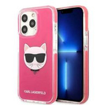 Oryginalne Etui IPHONE 13 PRO MAX Karl Lagerfeld Hardcase Choupette Head (KLHCP13XTPECPI) różowe